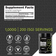 NutraBio Creatine Monohydrate Powder, Unflavored, 1000 g - Supports Muscle Energy, Recovery, and Strength
