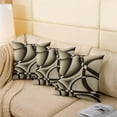thumbnail image 6 of Ryan; Geometric Circle Pillow Cover 18x18 Inch Brown Black Lines Decorative Cushion Cover for Office Couch Sofa Modern Abstract Simple Style Cushion Case for Teens Men Adults Set of 2, 6 of 8