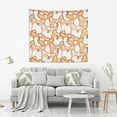 thumbnail image 6 of Cute Dog Tapestry Wall Hanging Tapestries Happy Colorful Hippie Psychedelic Art Polyester Carpet Wall Decorative for Living Room Bedroom 80x60inch, 6 of 7