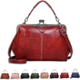 thumbnail image 6 of 2026 New Elegant Waterproof Women's Leather Kiss-Lock Tote Handbag, Vintage Crossbody Bag for Daily Use, 6 of 6