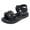 Black, variant on Ruyang Open Toe Sandals for Girls Adjustable Strap Soft Sole Flats Non-Slip Sandal Summer Beach Vacation Casual Shoes