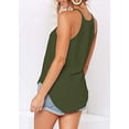 thumbnail image 4 of Jinsinto Womens Shirts Halter Neck Racerback Tank Top Summer Casual Basic Tee Shirts XL Olive, 4 of 4