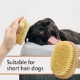 thumbnail image 4 of Cepillo de cerdas suaves para perros y gatos de pelo corto con banda elástica, cepillo de palma de cerdas naturales para gatos y perros, 2 unidades, 4 of 5