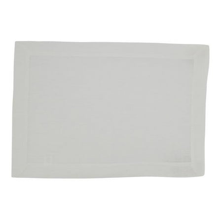 

14 x 20 in. Plain Linen Placemats White - Set of 4
