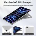 thumbnail image 2 of Soft TPU Tri-Fold Flip Cover for iPad Air 13" M2/M3/M4 / iPad Pro 12.9" 4/5/6 Gen, Slim Smart Case with Apple Pencil Slot Auto Sleep Wake, Gray, 2 of 7