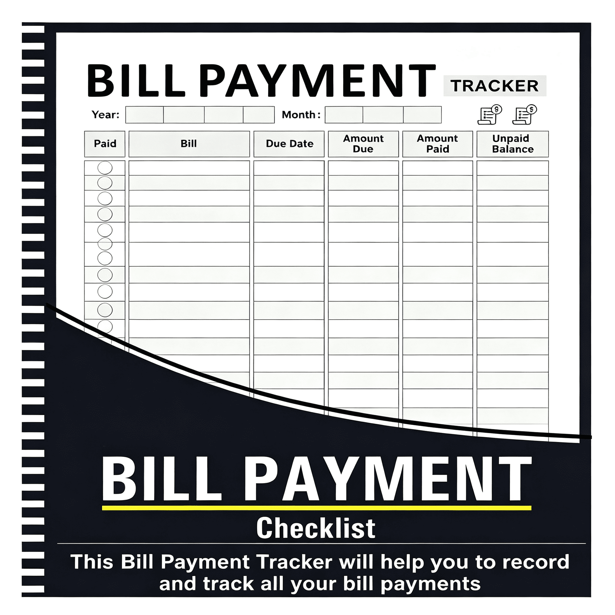 CCOCC Bill Tracker Notebook: Monthly Bill Payment Checklist-8.5" X 11" 100+ Pages Budget Planner and Monthly Bill Organizer
