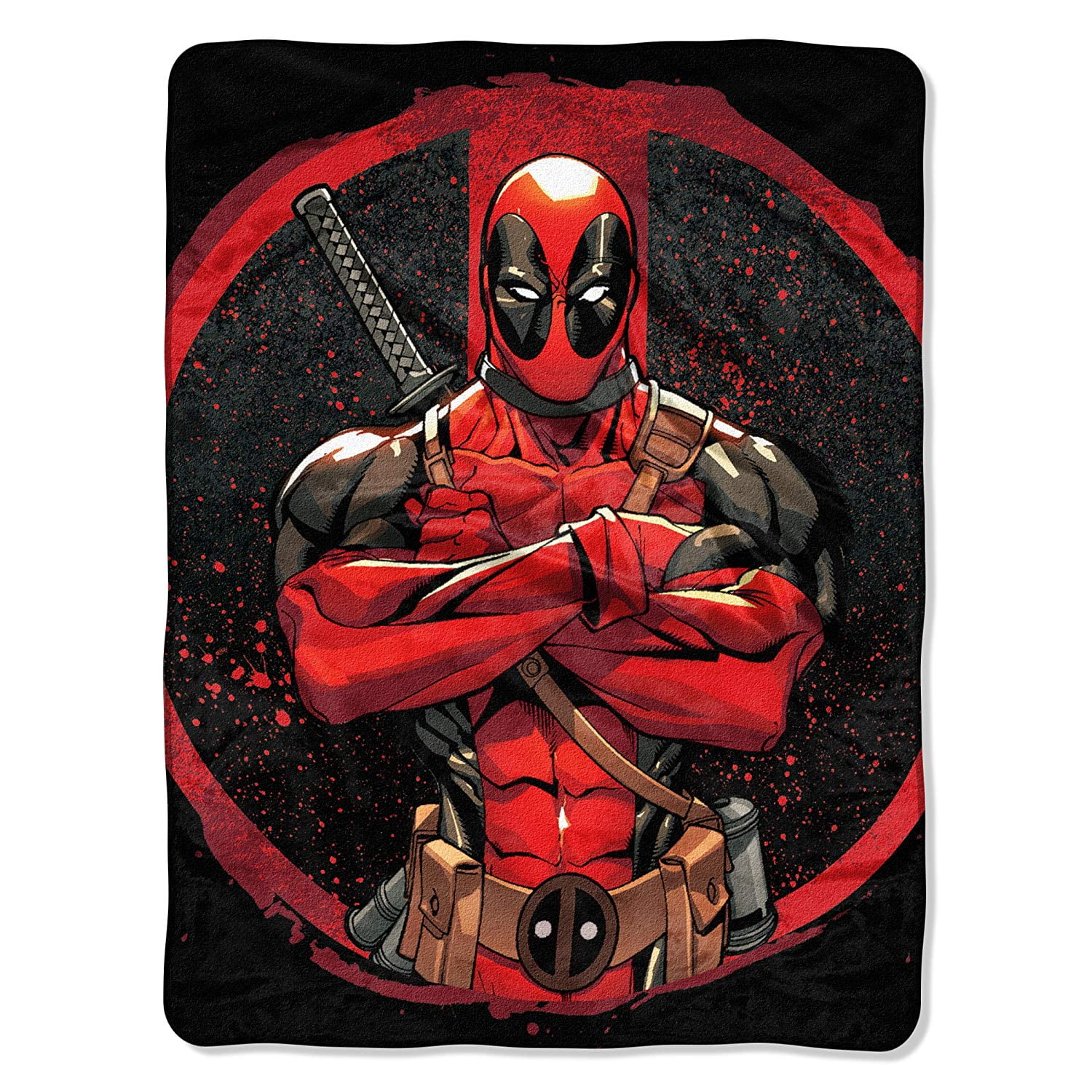 Marvel Comics Deadpool Tough Guy 46" x 60" Super Plush Throw Blanket