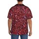 thumbnail image 3 of Fotbe Red Glitter Camisa Estampada de Manga Corta para Hombre, Casual de Verano, Estilo Playero, Sin Arrugas-Large, 3 of 5