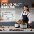 thumbnail image 2 of VEVOR Electric Roaster Oven, 26 lb 22 QT Turkey Roaster Oven with Self-Basting Lid, Roaster Oven with Removable Pan, Defrost & Warm Function, Adjustable Temperature, Visible & Self-basting Lid, Silver, 2 of 9