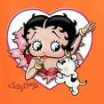 thumbnail image 5 of Wild Bobby, Betty Boop Heart Blowing Kiss Dog Betty Boop Unisex Crewneck Sweatshirt, Orange, X-Large, 5 of 5