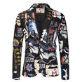 thumbnail image 1 of Qertyioot Blazer pour Hommes et Nouvelle Veste de Mode Imprimée d'Hiver, 1 of 7