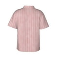 thumbnail image 3 of Daiia Pink Stripes Hawaiian Shirt for Men Gentle Cotton Regular Short Sleeve Casual-X-Large, 3 of 9