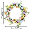 thumbnail image 3 of Easter Egg Wreath,13.7inch Artificial Easter Wreath for Front Door, with Pastel Eggs and Mixed Twigs, Easter Decorations,Farmhouse Spring Decoration, 3 of 7