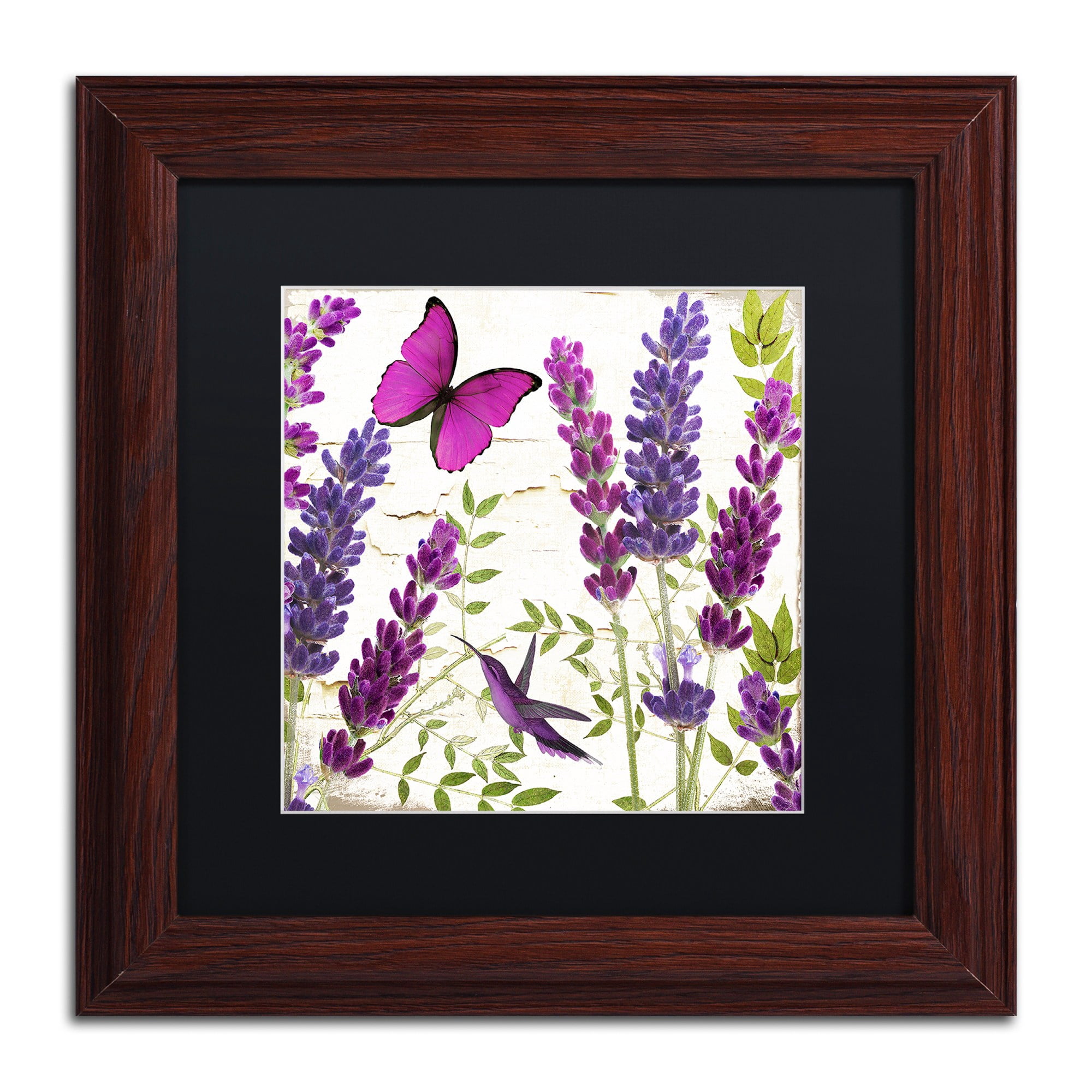 Trademark Fine Art "Lavender II" Canvas Art by Color Bakery, Black Matte, Wood Frame