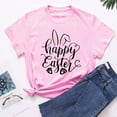 thumbnail image 4 of Bowake Easter T-Shirts pour Femmes Manches Courtes Col Rond Joyeux Easter T-Shirts Mignons Graphiques Décontractés Tops d'Été, 4 of 7