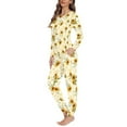 thumbnail image 2 of FOR U DESIGNS Vintage Sunflower Long Sleeve Pajama Set for Women with Pockets 2 Pack Size 6XL Small Nightwear for Women Long Sleeve Sleepwear Tops for Women, 2 of 6