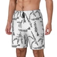 thumbnail image 2 of Uemuo Lavender Flowers Pattern Mens Swim Trunks Quick Dry Board Shorts with Mesh Lining, Stretch Beach Shorts Quick Dry No-Chafing Board Shorts-, 2 of 9