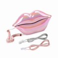 thumbnail image 4 of Teléfono con forma de labio divertido y galvanizado en color rosa WX-3016 Función de almacenamiento de números de moda, 4 of 15