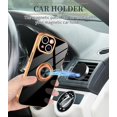 thumbnail image 5 of for Black iPhone 15 Case with Ring Holder Kickstand [with Magnetic] Soft TPU Bumper, Glitter Gold Electroplated Cover Full Camera Protective Phone Case for iPhone 15 2023, 5 of 14
