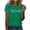 *Green, variant on VBVC Women's TECHNO Short Sleeve Tee,Ladies Lightweight T-Shirt,Summer Casual Daily Top For Women,Blue,Size XXXL