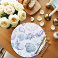 thumbnail image 2 of Round Placemats Blue Shell Seaweed 15 inch Set of 4 Table Mats for Dining Table Ocean Bubble Heat Resistant Non-Slip Kitchen & Home Decorative Place Mat Set, 2 of 8