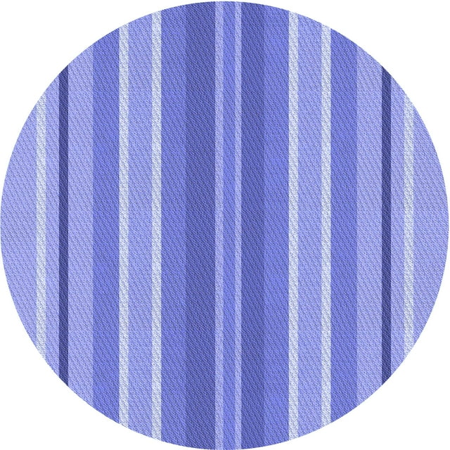Ahgly Company Tapis Rond Lavable en Machine Intérieur Jeans Transitionnels Bleu, 5 Pieds Rond