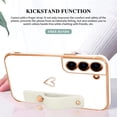 thumbnail image 6 of Compatible with Samsung Galaxy S22 Plus 6.6" 2022 Case Thin for Women Girls,Soft TPU Plating Bumper Wristband Holder Case Slim Anti-Scratch Shockproof Love Heart Cute Case(Elegant White), 6 of 14