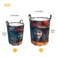thumbnail image 2 of Lsque Modern Style Pumpkin Witch pattern Laundry Hamper Basket, Tall Woven Rope Hamper Basket for Clothes, Lightweight Storage Basket, Collapsible Waterproof-Medium, 2 of 8