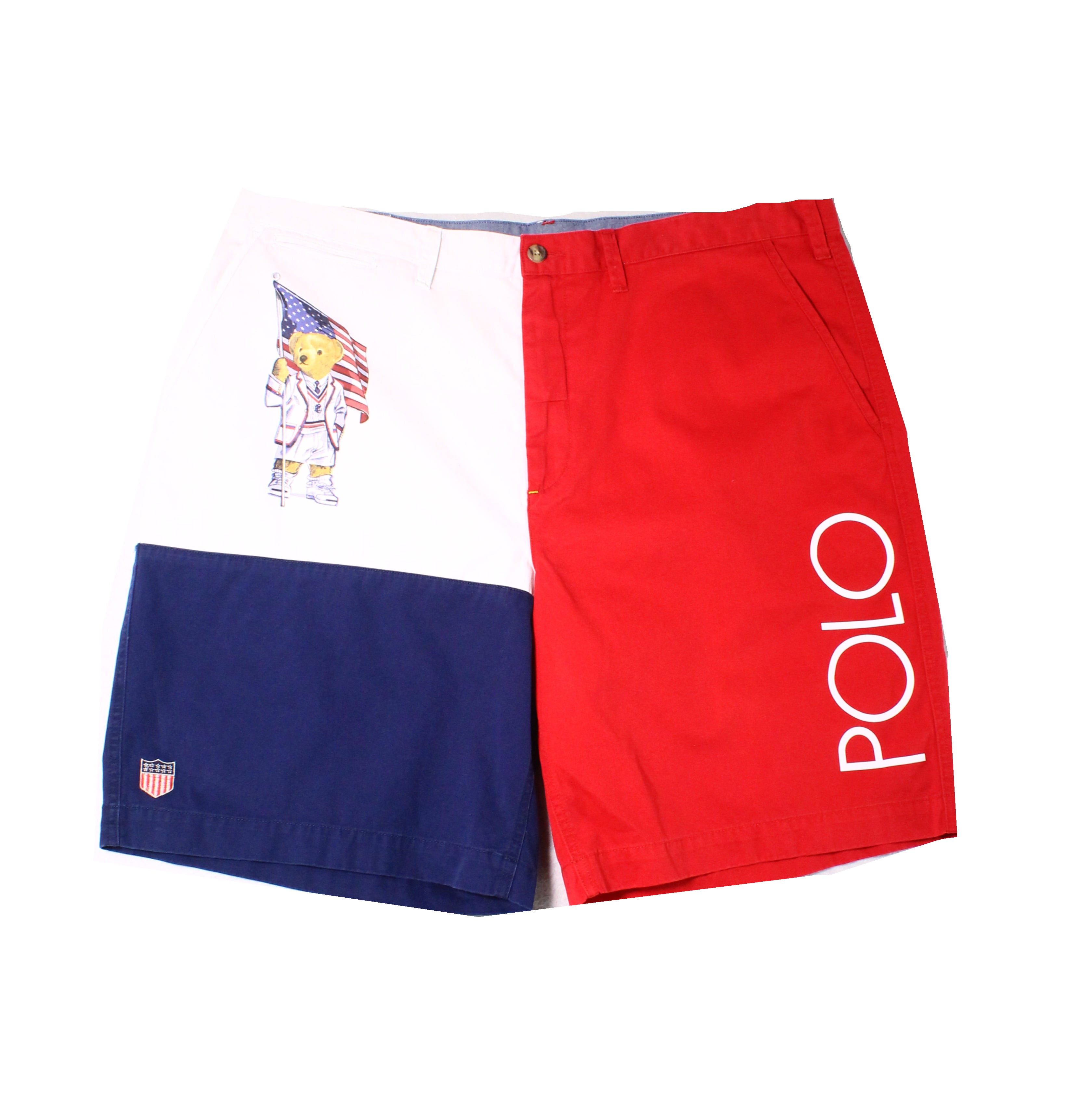 Polo Ralph Lauren - Mens Shorts Colorblock Bear Flag Print 28 - Walmart.com - Walmart.com