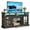 Rustic Oak, variant on Dextrus Farmhouse LED TV Stand w/Outlets for TVs up to 70'', Wood TV Media Console for Living Room, Rustic Gray