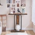 thumbnail image 4 of HOOBRO Industrial 2-Tier Console Table with Geometric Design - Rustic Brown & Black Entryway Storage Stand for Hallway, Foyer, Living Room, Dining Room, and Bedroom, 4 of 10