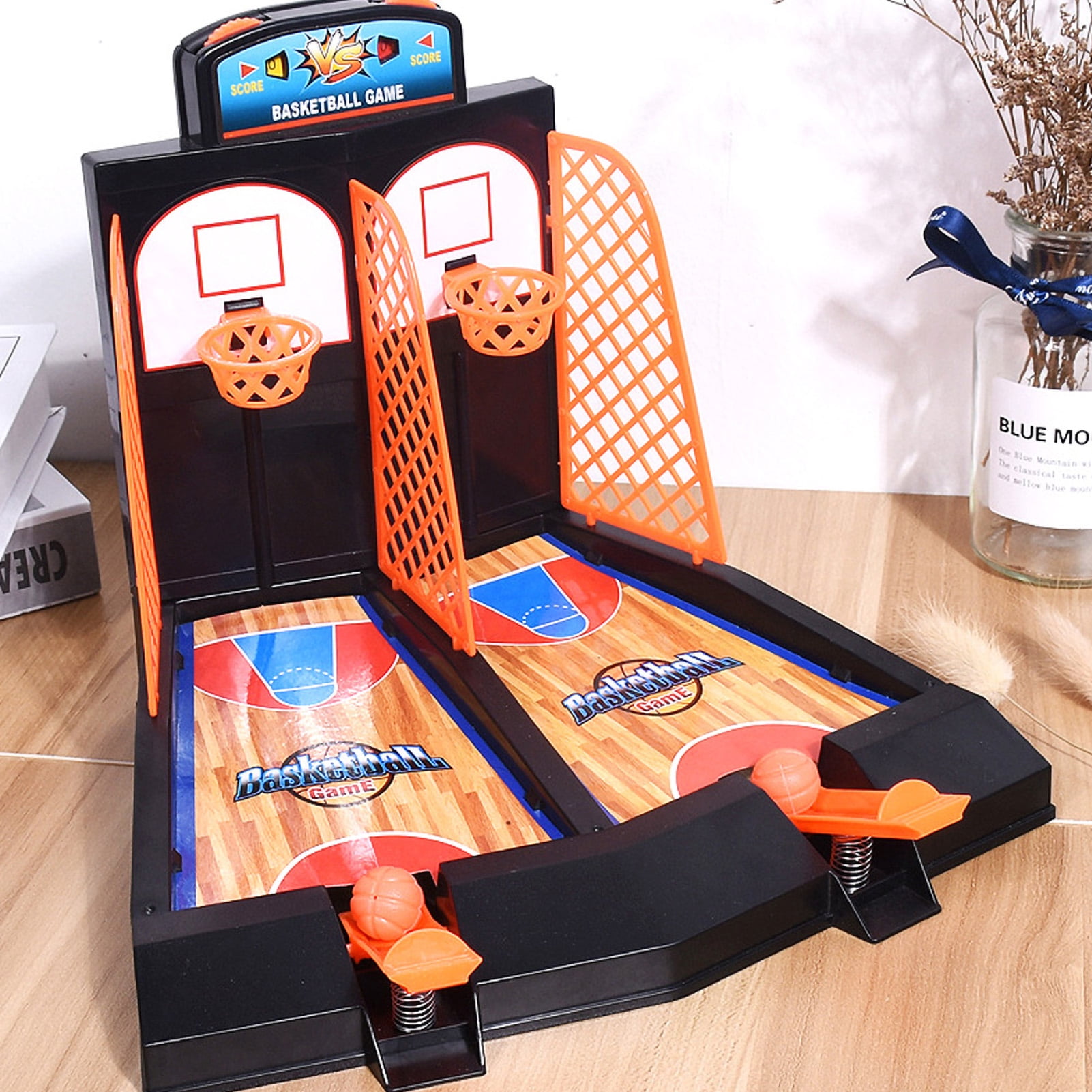LICHENGTAI Mini Baloncesto De Mesa – Juego De Tiro De 2 Jugadores Con Aro Y Canasta, Ideal Para Niños Y Adultos
