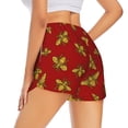 thumbnail image 2 of Uemuo Hohey Bee Golden Pattern Women's Athletic Shorts High Waisted Running Shorts with Liner Pockets Gym Elastic Workout Shorts-X-Large, 2 of 9