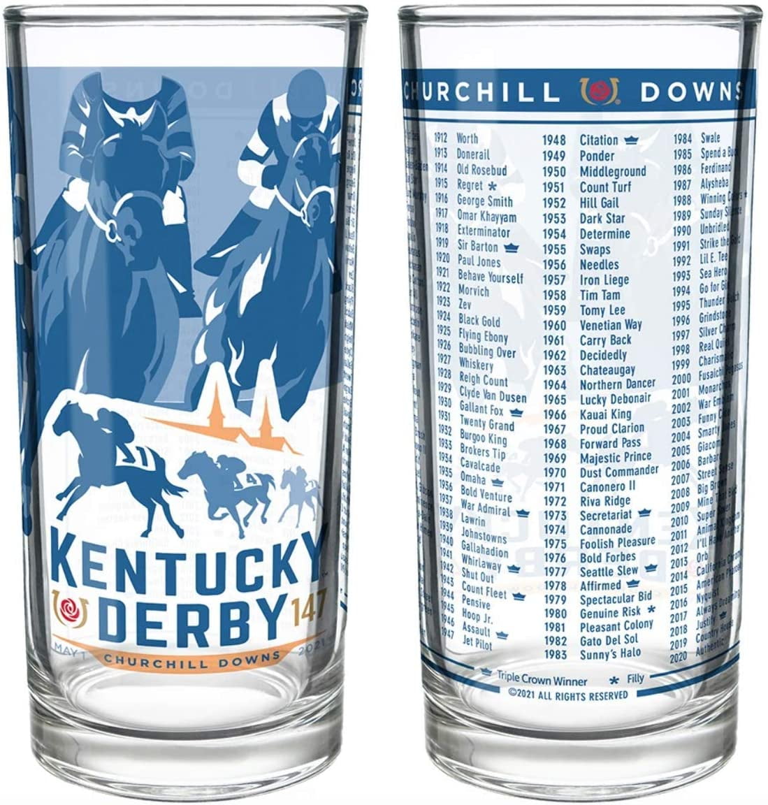 Vintage 1994 Kentucky Derby Commemorative Glass Kitchen & Dining Home