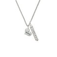 thumbnail image 2 of Delight Jewelry Silvertone Small ''Mother'' Heart with Clear Crystal Silvertone Forever Bar Charm Necklace, 23", 2 of 4