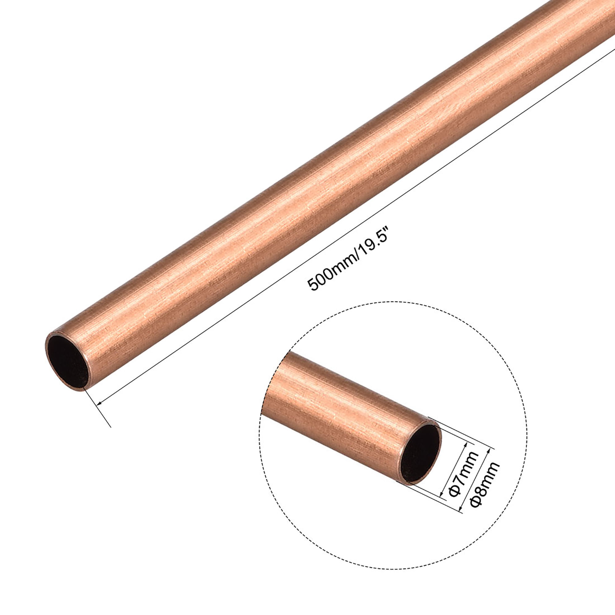100mm - 500mm Lengths Available 8mm Copper Pipe Tube 