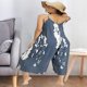 thumbnail image 4 of Vestido maxi floral con cuello en V para mujer Correa de espagueti ajustable con estampado bohemio Likrtyny Para estrenar, 4 of 6