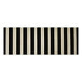 thumbnail image 2 of 2' x 6' Black and Tan Wide Stripe Washable Runner Rug, 2 of 5