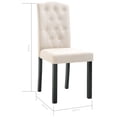 thumbnail image 4 of vidaXL Dining Chairs 6 pcs Cream Fabric, 4 of 5