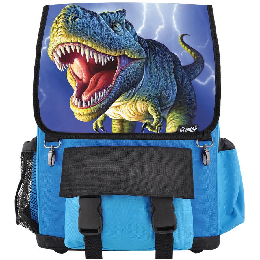 Kidaroo High Quality Lightning T-Rex Dinosaur School Backpack For Boys, Girls and Kids, Multiple Colors Available by Kidaroo