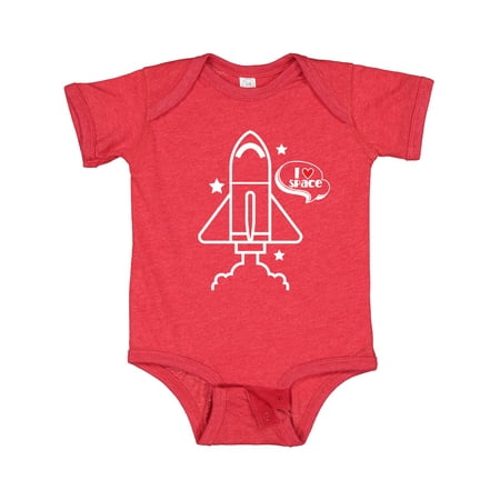 

Inktastic Rocket Ship I Love Space Gift Baby Boy or Baby Girl Bodysuit