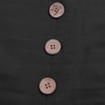 thumbnail image 6 of Oversized Tshirts for Women Casual Cotton Linen Blouse V Neck 3/4 Sleeve Button Decor Loose Fit Black Summer Tops for Women, 6 of 9