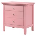 thumbnail image 5 of Glory Furniture Hammond 3 Drawer Nightstand in Pink, 5 of 5
