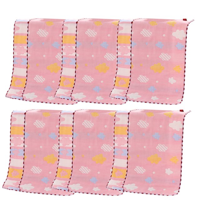 Toalla de algodón puro para niños, toalla pequeña de algodón, jacquard, gasa de seis capas, toalla para niños