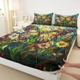 thumbnail image 3 of Castle Fairy Floral Butterfly Queen Sheet Sets for Adults Female,Exotic Style Bed Set, 3 of 7