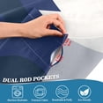 thumbnail image 5 of Yayeee Kitchen Curtains Tier Set of 2 Light Filtering 57"x36" Over Sink Window Panels, Blue Abstract Wavy, 5 of 7