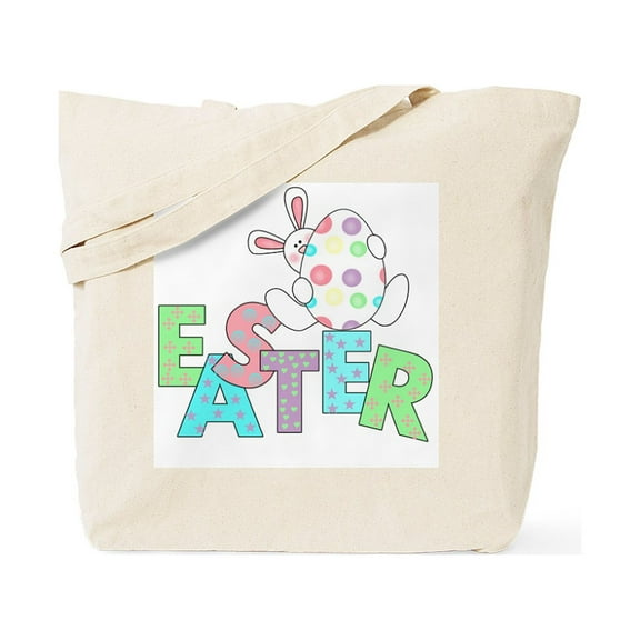 CafePress - Bunny With Easter Egg Tote Bag - Unisex Canvas Tote Bag, Beige, 1-Piece
