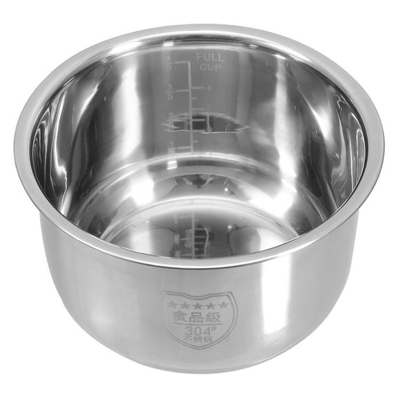AURARMLET Rice Cooker Inner Cup Stainless Steel Silver 1Pcs