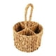 thumbnail image 2 of Cesta de almacenamiento de cubiertos de mimbre, soporte para utensilios dividido, tejido para mostrador, soporte para cubiertos de agua para cucharas, 2 of 9