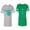 Men Heather / Women Green, variant on Captain First Mate Matching Couple Cotton Jerseys (Men Heather / Women Black) (Men S / Women S)